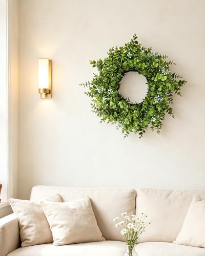 24in Boxwood Wreath for Front Door, Green Wreaths,Greenery Summer Wreath for All Season,Farmhouse, Outdoor, Porch, Garden, Wedding Decor - Image 7