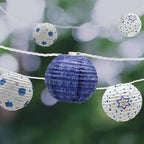 The Dreidel Company 10 Mini Round Lantern Hanukkah String Lights 9' Ft. Long, 12-Pack Pre-Assemble LED Battery Powered 3" Inch Orb - Image 2