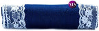 VDS Pack of 15, Burlap Table Runner with White Lace Edge, 100% Natural Jute Rustic Hessian Table Cloth Centerpiece for Wedding Birthday Party Banquet Table Decoration (Size 12X108 Inch)(Royal Blue) - Image 4