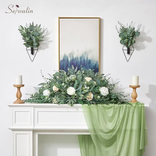 Serwalin 400PCS Mixed Eucalyptus Stems, Greenery Stems for Centerpieces - Image 3