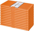 Cotton Clinic Cloth Dinner Napkins - Perfect Everyday Use Table Napkins - Soft Durable Washable - Ideal for Party Wedding Christmas Easter - Set of 12-20x20 inches Orange Napkins by CottonClinic