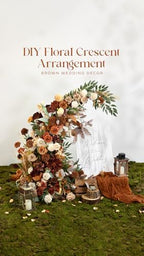 Ling's moment Artificial Wedding Fall Flowers Deluxe Combo, Walnut Brown - Image 4