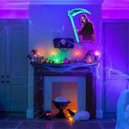 Grim Reaper Neon Sign with Scythe, Halloween LED Skeleton Neon Light - Image 2