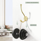 SAILING 3 Pack Coat Hooks - Polished Gold Coat Hooks Decorative Wall Hooks for Bathroom Living Room Bedroom Hanger for Robe Dressing Room Fitting Room - Image 2