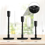 Rustic Cast Iron Taper Candle Holder - Set of 3 Vintage Candle Stands - Image 2