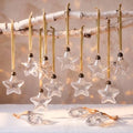 Xuhal 12 Pcs Christmas Glass Star Decor, Vintage Hanging Ornament, Clear by Xuhal