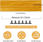 35x72 Inch Mustard Cheesecloth Table Runner Fall Thanksgiving Boho Decor - Image 2