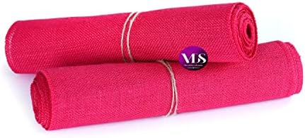 VDS Pack of 10, Burlap Table Runner 100% Natural Jute Rustic Hessian Table Cloth Centrepiece for Wedding Bridal Shower Birthday Event Party Banquet Table Decoration (Size 12X108 Inch)(Magenta) - Image 5
