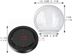 Cloche Glass Dome with LED Base, Round Glass Display Bell Jar, 6 Inch - Image 2