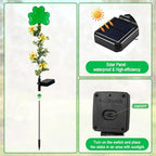 ST Patrick's Day Decorations Outdoor,2 Pack Shamrock Solar Light Yard Stake - Image 6
