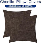 CaliTime Decorative Couch Throw Pillow Covers 26 X 26 Inches Coffee - Image 6