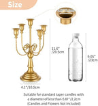 NUPTIO Candlestick Holders for Taper Candles: Gold Vintage Candelabra Bulk - Image 2