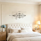 Sintosin Wrought Iron Wall Decor 45 x 18 In, Black - Image 2