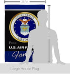 Air Force Proudly Family House Flag - Pack Armed Forces USAF United State American Military Veteran Retire Official Support Our Troops - Banner Small Garden Yard Gift Double-Sided 28 X 40 - Image 2