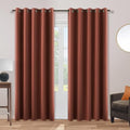 Patio Door Curtain for Sliding Glass Door Fall Home Decorations Blackout Darkening Extra Wide Curtains for 60 62 64 66 Large Window Living Room Bedroom Autumn Decor,Rust Orange,2 Panels,84 Inches Long by KOUFALL