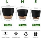 QRRICA 12/10/9 Inch Self Watering Pots for Indoor/Outdoor Plants - Image 3