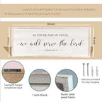 As For Me And My House We Will Serve The Lord Wall Decor White, 40" x 15" - Image 2