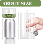 12Pcs Glass Cylinder vases for Centerpieces, 6 Inches Clear Ribbed Bud Vases for Wedding Decorations,Floral Vase Bulk Flower vases,Tall Glass Hurricane Candle Holder for Table Shelf, Party(Ribbed) - Image 2