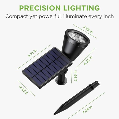 InnoGear 4 Solar Lights Outdoor Spotlight Garden Yard Landscape, Multicolor - Image 7
