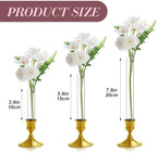 10 Pack 7.9" Glass Bud Vase Taper Candle Holder - Image 2