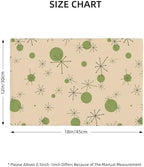 70s Decorative Placemats Set of 6, Atomic Starlight Mid-Century Modern Background Element Design, Washable, Waterproof, Heat Resistant, 12x18 Inches - Image 2