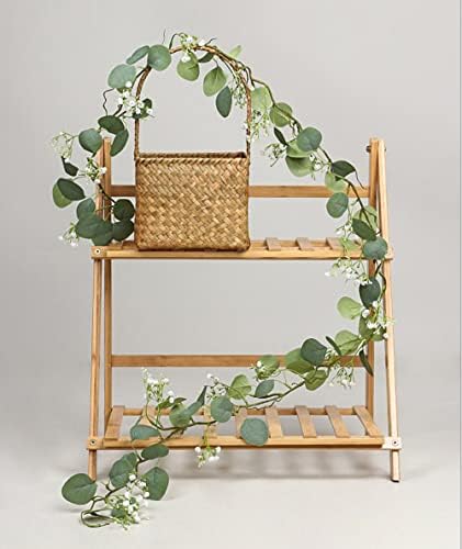 Artificial Eucalyptus Garland 4 Pack, Faux Babys Breath Flowers Gypsophila Vine 5.57Ft, Real Touch Hanging for Wedding Arch Party Home Decor DIY - Image 4