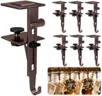 6Pcs Christmas Fireplace Stocking and Garland Hanger Fits 0.87-4.1" Mantle by RGJSTRORE
