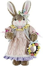 WINDY HILL 19" Whimsical Wreath Brown Easter Bunny 402008 by WindyHillCollection