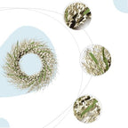 26 Inch Spring Wreaths for Front Door, Large Artificial Forsythia Flowers Wreath, Spring Summer Floral Wreath All Season for Home, Wall, Window, Porch, Wedding, Farmhouse Decor (White) - Image 3