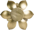 NIKKY HOME Vintage Gold Lotus Taper Candle Holders Set of 2, Floral Decor - Image 6