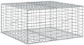 vidaXL Gabion Basket with Cover 39.4"x39.4"x19.7" Galvanized Iron by vidaXL