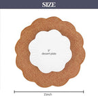 AHHFSMEI Round Faux Linen Placemats Set of 8 Heat Resistant Non-Slip Stain Proof Table Mats for Kitchen Dining Elegant Decor Place Mats (Burnt Orange,8) - Image 2
