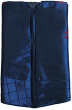 X.Sem Large Pine Branches Berry Embroidered Faux Silk Christmas Tree Skirt with Pintuck Border 50'' Blue (50 inch) - Image 5