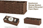 StorageWorks Toilet Paper Basket, Paper Rope Back of Toilet Basket, Walnut - Image 2