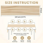 MDS Pack of 10 | Champagne Gold | 10ft Chiffon Table Runner 29x120 Inches Long Romantic Rustic Sheer Gauze Runner for Wedding Bridal Shower Birthday Banquets Engagement Spring Easter Boho Decorations - Image 3