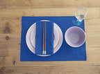 Solino Home Cotton Linen Cloth Dinner Napkins Blue, 20 x 20 in, Set of 4 - Image 2