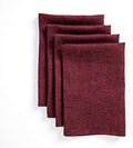 Solino Home 100% Pure Linen Dinner Napkins Red, Athena 20 x 20 in, Set of 4 by SolinoHome