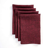 Solino Home 100% Pure Linen Dinner Napkins Red, Athena 20 x 20 in, Set of 4 by SolinoHome