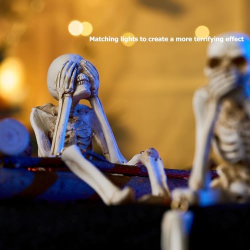 Skeleton Halloween Decorations Indoor, No Evil Resin Figurines - Image 6