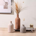 Ceramic Vase Set, 3Pcs Flower Vases for Modern Boho Farmhouse Decor, Decorative Vases for Pampas Grass & Dried Flowers, Distressed Finish - Image 4