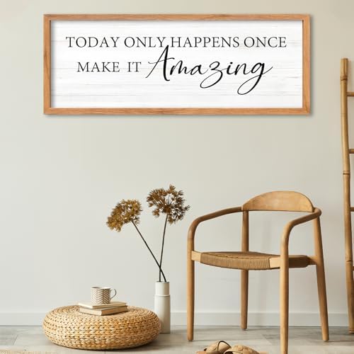 AuraPeak Inspirational Quotes Office Wall Decor, Wood 40"×15" - Image 3