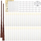 36 Pcs Remote Controlled Floating Magic Candles, Battery Operated Hanging Decor for Halloween Birthday Wedding Party, Includes Wand & Manual, Warm White Flickering LED for Spooky or Romantic Atmospher - Image 3