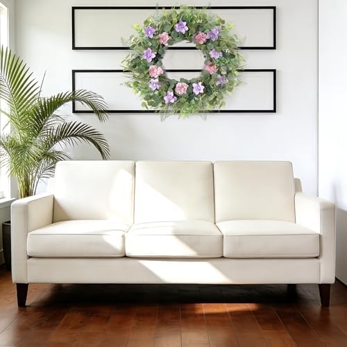 Petalivebloom 22-Inch Peony Wreath for Front Door, Spring Floral Decor - Image 6