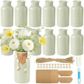 TBWIND Mason Jar Vases for Centerpieces, 12PCS Sage Green Glass Flower Vase by TBWIND