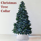 Poen Woven Rattan Christmas Tree Collar, White, 24 Inch - Image 6