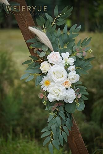 Artificial Wedding Arch Flowers Kit(Pack of 2) for Wedding Arch, Bridal Shower, Ceremony and Reception Backdrop Decoration (Cream & Champagne) - Image 4