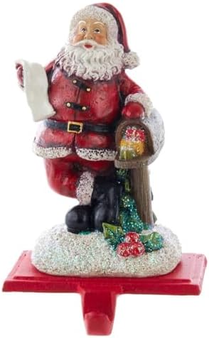 Kurt Adler Santa with Mailbox Stocking Holder, 6.5 Inch Resin Christmas Mantel Stocking Hanger by Unknown