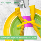 NATURALABEL Self-Adhesive Napkin Bands, Pack of 8,000, Hot Pink - Image 3