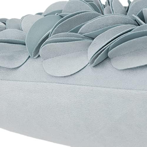 KINGROSE Decorative Soft 3D Flower Throw Pillow Cover, Sky Blue, 12x20 in - Image 4