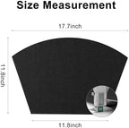 Homaxy Wedge Faux Leather Placemats for Round Table, Set of 4, Black - Image 5